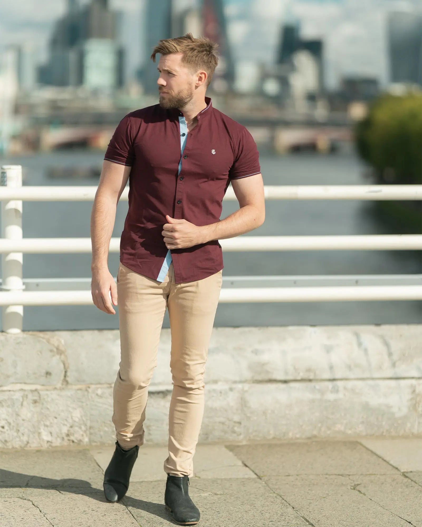 LCY London | Capsule Collection - Men&#39;s Hybrid Short Sleeved Shirt | Full Buttoned LCY London