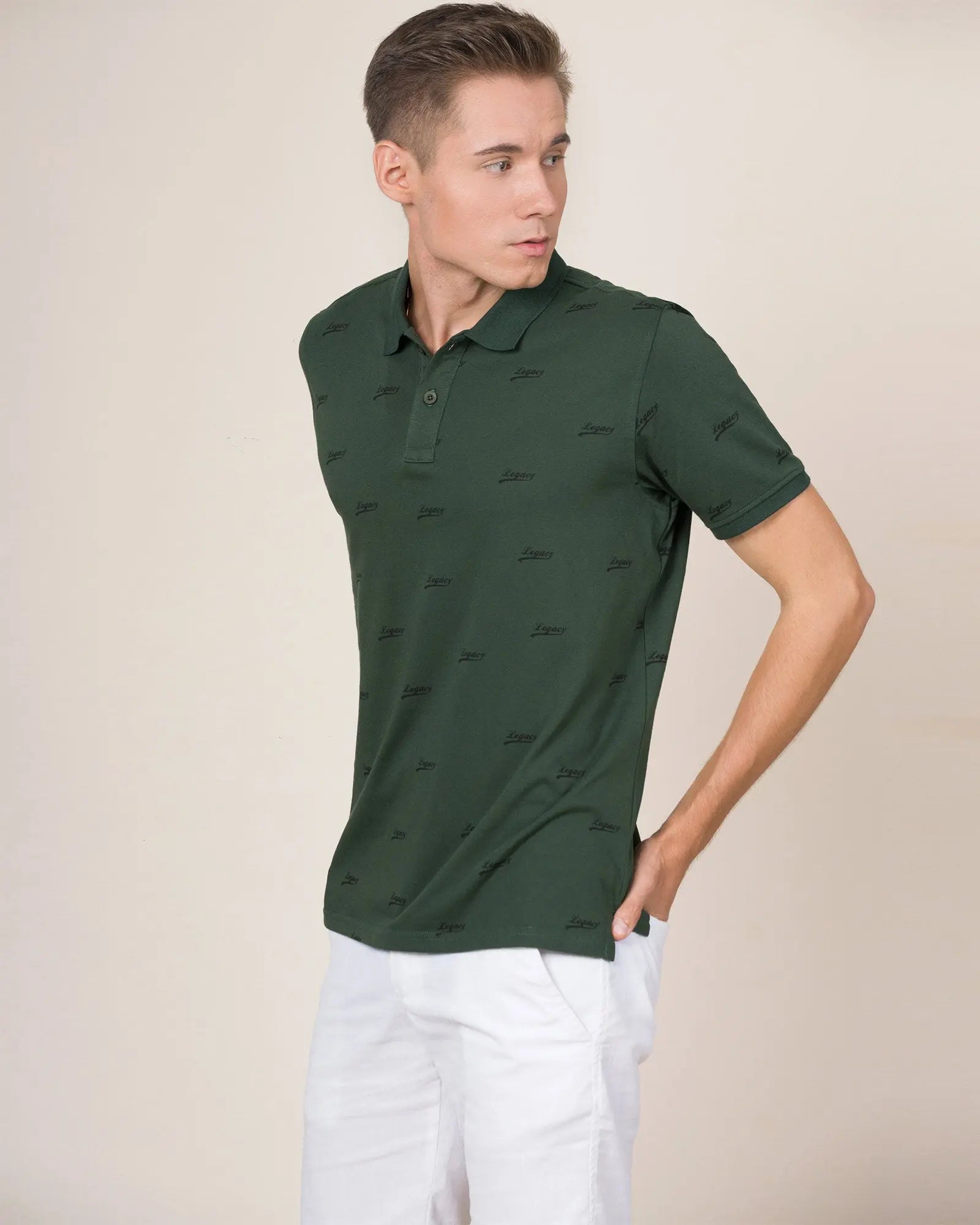 LCY London | Logo Looks - Short Sleeved Men&#39;s Legacy Printed Shirt LCY London