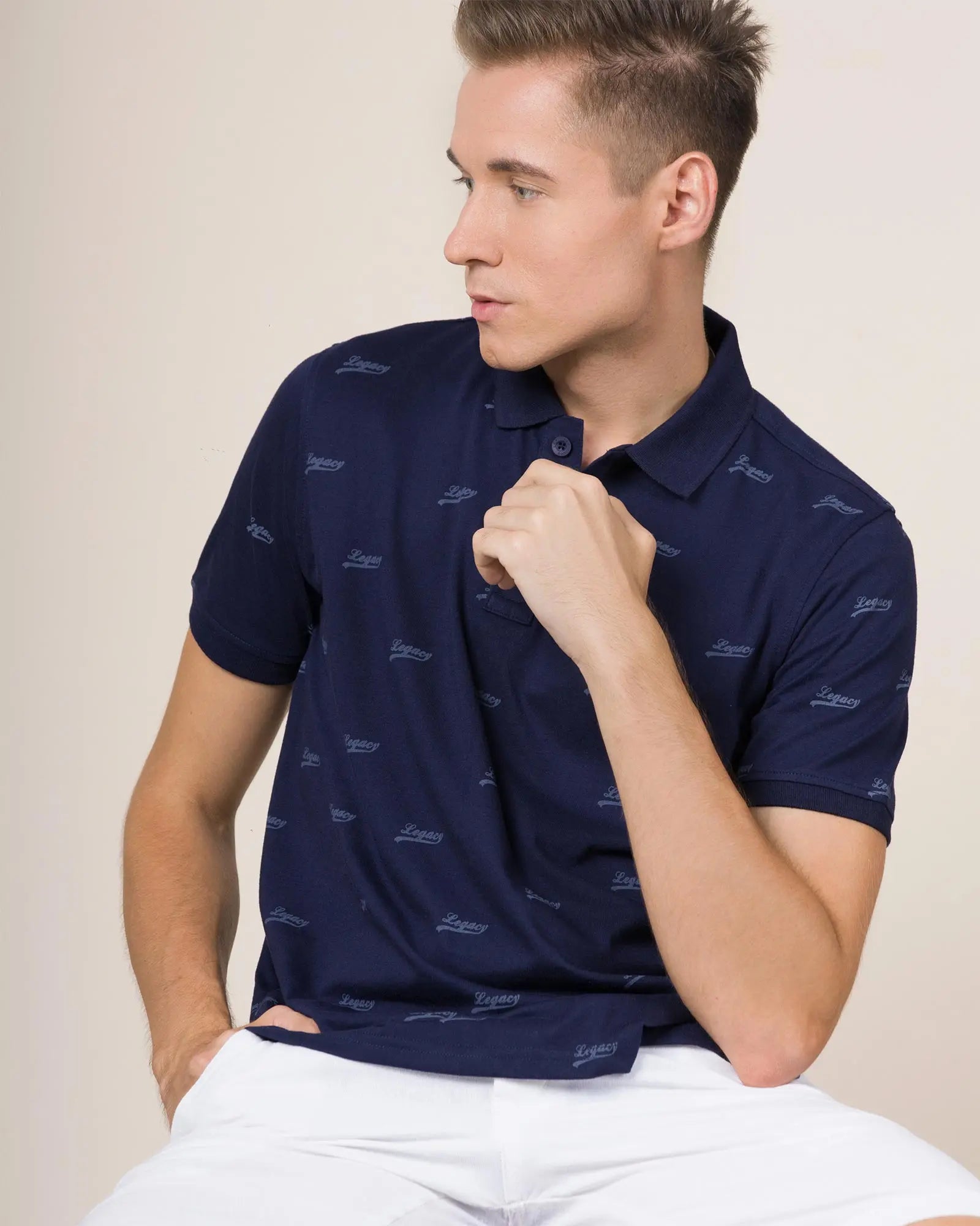 LCY London | Logo Looks - Short Sleeved Men&#39;s Legacy Printed Shirt LCY London