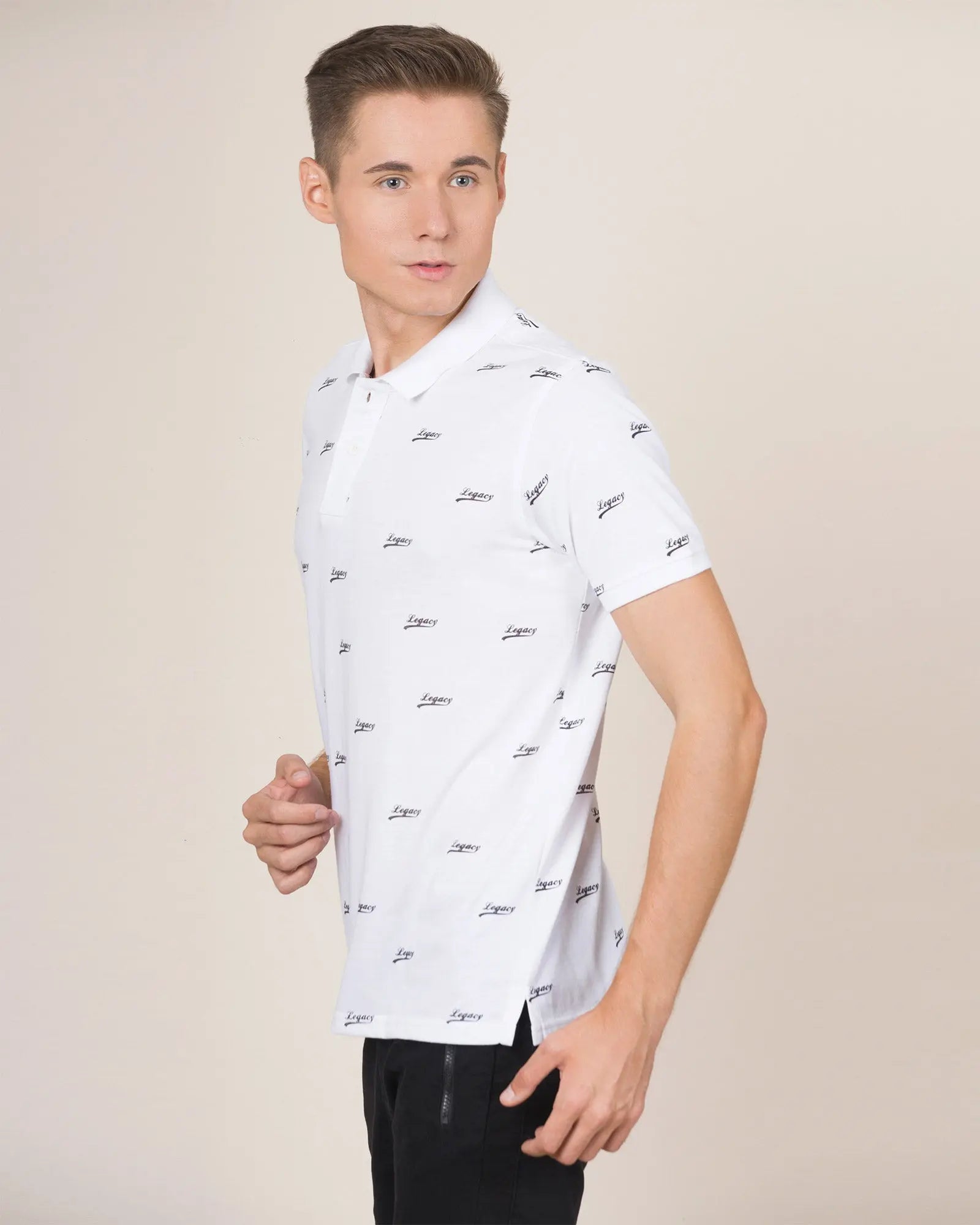 LCY London | Logo Looks - Short Sleeved Men&#39;s Legacy Printed Shirt LCY London