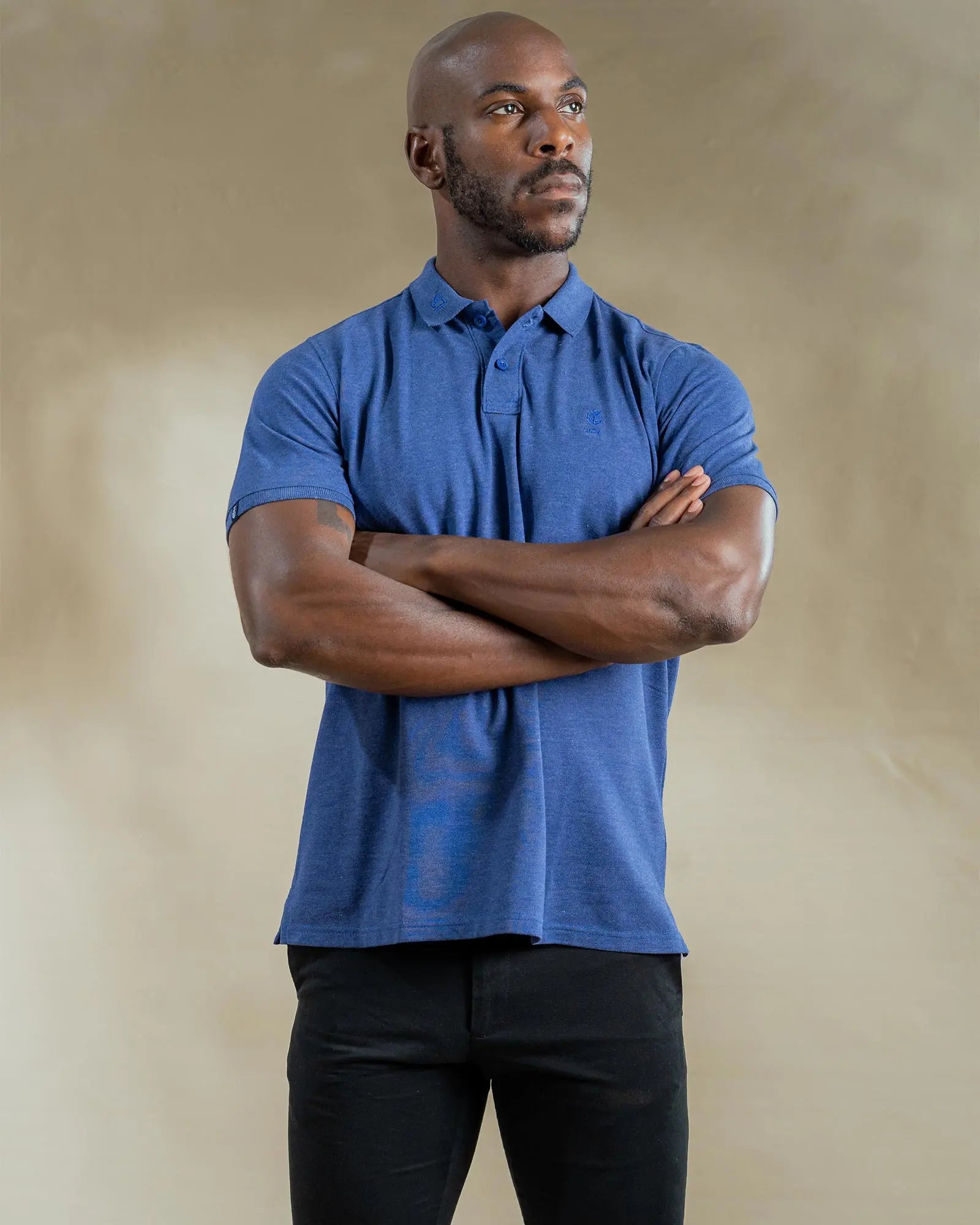 LCY London | Stand Up Basic - Wash Effect Men&#39;s Pique Polo Shirt LCY London
